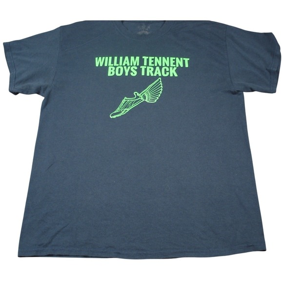 Other - William Tennent Boys Track T-Shirt Large Blue Neon Green We Don't Play We Run